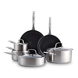 GreenPan™ Tri-Clad Nonstick Stainless Steel 10-Piece Cookware Set