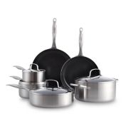GreenPan&trade; Tri-Clad Nonstick Stainless Steel 10-Piece Cookware Set