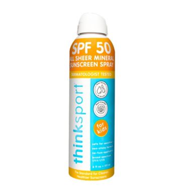ThinkSport&reg; Kids All Sheer Mineral Sunscreen Spray SPF 50. View a larger version of this product image.