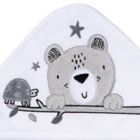Alternate image 4 for Gerber&reg; 2-Pack Bear Hooded Towels in Grey