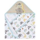 Alternate image 1 for Gerber&reg; 4-Piece Bear Hooded Towel and Washcloths Set in Blue