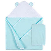 Gerber&reg; 2-Piece Bear Hooded Towel and Washcloth Mitt Set