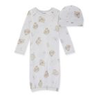 Alternate image 0 for Burt's Bees Baby&reg; Size 0-6M Counting Sheep Organic Cotton Gown and Cap Set in Cloud