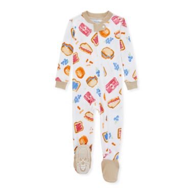 Burt's Bees Baby&reg; Size 12M P Bee &amp; J Footed Pajama in Ivory. View a larger version of this product image.