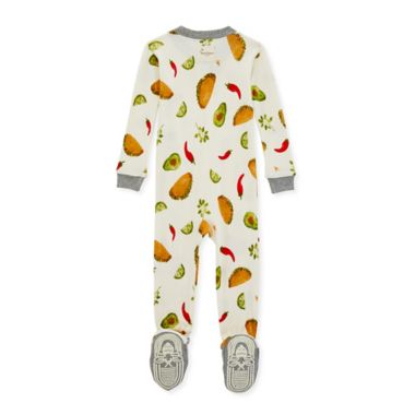 Burt's Bees Baby&reg; Size 24M Tasty Tacos Organic Cotton Footed Pajama in Yellow. View a larger version of this product image.