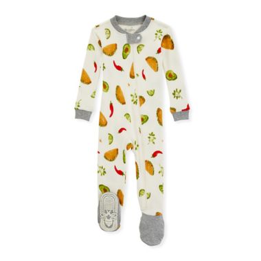 Burt's Bees Baby&reg; Size 24M Tasty Tacos Organic Cotton Footed Pajama in Yellow. View a larger version of this product image.