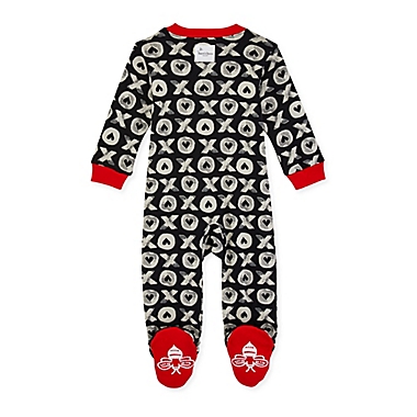 Burt&#39;s Bees Baby&reg; Size 3-6M Hugs &amp; Kisses Sleep &amp; Play Footed Pajamas in Onyx. View a larger version of this product image.