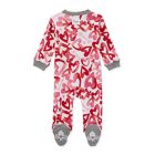 Alternate image 1 for Burt&#39;s Bees Baby&reg; Size 0-3M Love Hearts Sleep &amp; Play Footed Pajamas in Rose