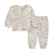 Burt's Bees Baby&reg; Whirlpool Tie Dye Sweatshirt &amp; Jogger Pant Set in Fossil