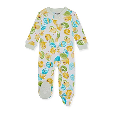 Burt&#39;s Bees Baby&reg; Size 0-3M Lil Hatchlings Sleep &amp; Play Footed Pajamas in Honeydew. View a larger version of this product image.
