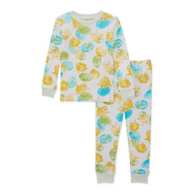 Burt&#39;s Bees Baby&reg; 2-Piece Lil Hatchlings Easter Pajama Set in Honeydew