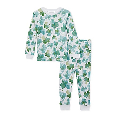 Burt&#39;s Bees Baby&reg; Size 3T 2-Piece Cutest Clover St. Patrick&#39;s Day Pajama Set in Emerald. View a larger version of this product image.