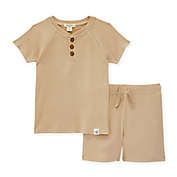 Burt&#39;s Bees Baby&reg; Ribbed Tee &amp; Short Set in Fossil