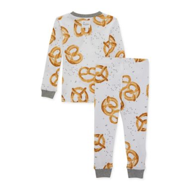 Burt's Bees Baby&reg; Size 3T Giant Pretzel Tee and Pant PJ Set in Cloud. View a larger version of this product image.