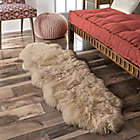 Alternate image 3 for Natural New Zealand Milan Shearling Double Sheepskin 2&#39; x 6&#39; Runner in Taupe