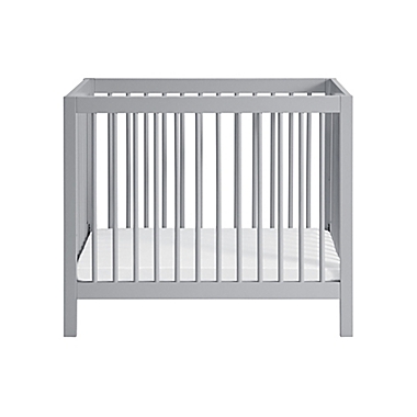 4-in-1 Mini Crib w/ Mattress by M Design Village Curated for mighty goods&trade; in Grey. View a larger version of this product image.