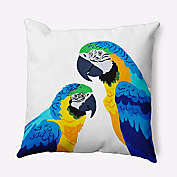 E by Design Macaw Close Up Square Throw Pillow