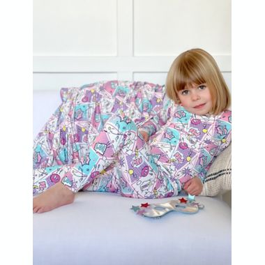 Bellabu Bear Comic Wonder Baby Blanket in Purple. View a larger version of this product image.