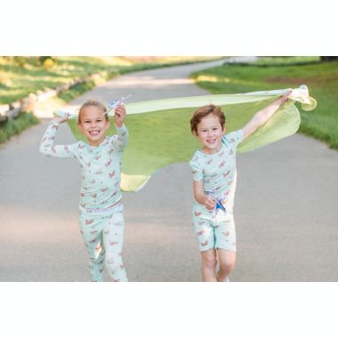 Bellabu Bear Vintage Airplanes Baby Blanket in Blue. View a larger version of this product image.