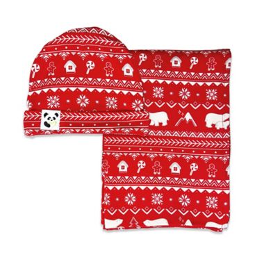Bellabu Bear Polar Isle Swaddle and Beanie Set. View a larger version of this product image.