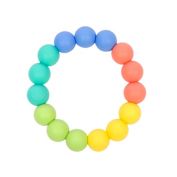 morepeas&trade; Rainbow Silicone Multicolor Teether
