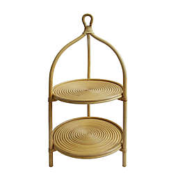 Everhome™ Siena Rattan 2-Tiered Serving Tray in Natural
