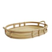 Everhome&trade; Siena Large Rattan Oval Serving Tray in Natural
