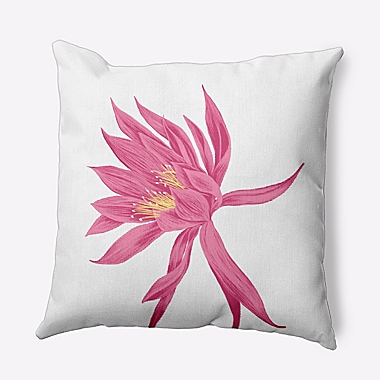 E by Design Hojaver Floral Square Throw Pillow in Pink. View a larger version of this product image.