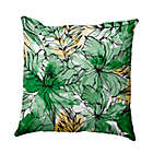 Alternate image 0 for E by Design Zentangle Floral Square Throw Pillow in Green/Black