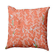 E by Design Market Flowers Bell Peach Floral Decorative Throw Pillow in Peach