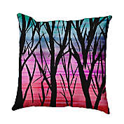 E by Design Sunset Branches Square Throw Pillow