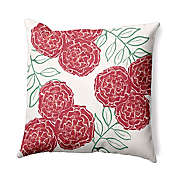 E by Design Mums the Word Floral Print Square Throw Pillow