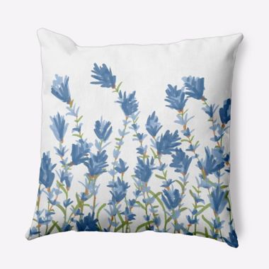 E by Design Lavender Floral Print Square Throw Pillow. View a larger version of this product image.