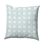 E by Design Rattan Geometric Square Pillow