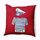 Alternate image 0 for E by Design Captain Shirt Square Throw Pillow in Red