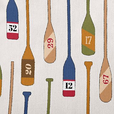 E by Design Oar Numbers Square Throw Pillow. View a larger version of this product image.