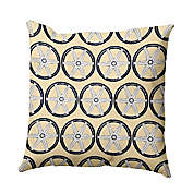 E by Design Nantucket Large Nautical Geomteric Square Throw Pillow