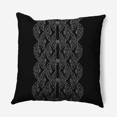 E By Design Dotted Focus Square Throw Pillow in Black. View a larger version of this product image.
