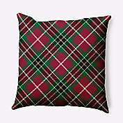 E by Design Mad for Plaid Square Throw Pillow in Red