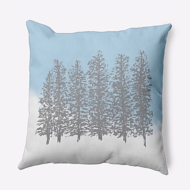 E by Design Hidden Forest Square Throw Pillow in Grey. View a larger version of this product image.