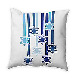 E by Design Shooting Stars Geometric Throw Pillow in White