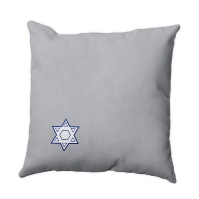 E by Design Star&#39;s Corner Square Throw Pillow in Grey