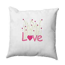 Valentine Square Throw Pillow in Fuchsia
