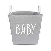 Taylor Madison Designs&reg; Baby 12.75-Inch Square Fabric Tote Bin in Grey