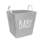 Alternate image 1 for Taylor Madison Designs&reg; Baby 12.75-Inch Square Fabric Tote Bin in Grey