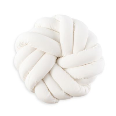 Sailor Knots Shaped Indoor/Outdoor Throw Pillow in Bright White