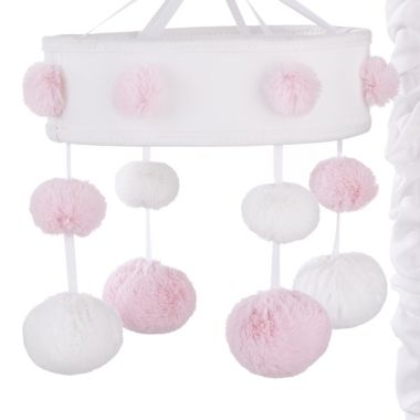 ever &amp; ever&trade; PomPom Musical Mobile in Pink. View a larger version of this product image.