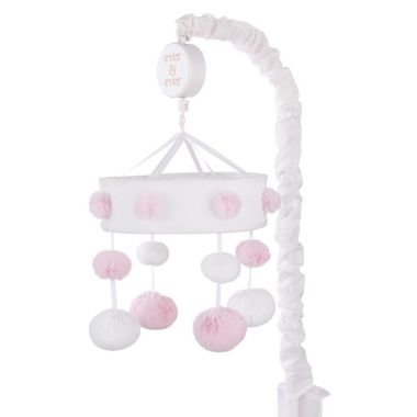 ever &amp; ever&trade; PomPom Musical Mobile in Pink. View a larger version of this product image.