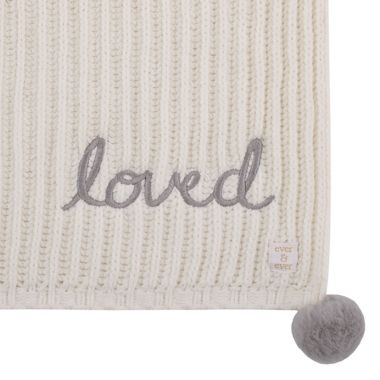 ever &amp; ever&trade; "Loved" Chenille Blanket in Ivory. View a larger version of this product image.