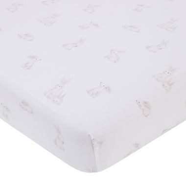 ever & ever&trade; Bunny Crib Sheet in Pink. View a larger version of this product image.